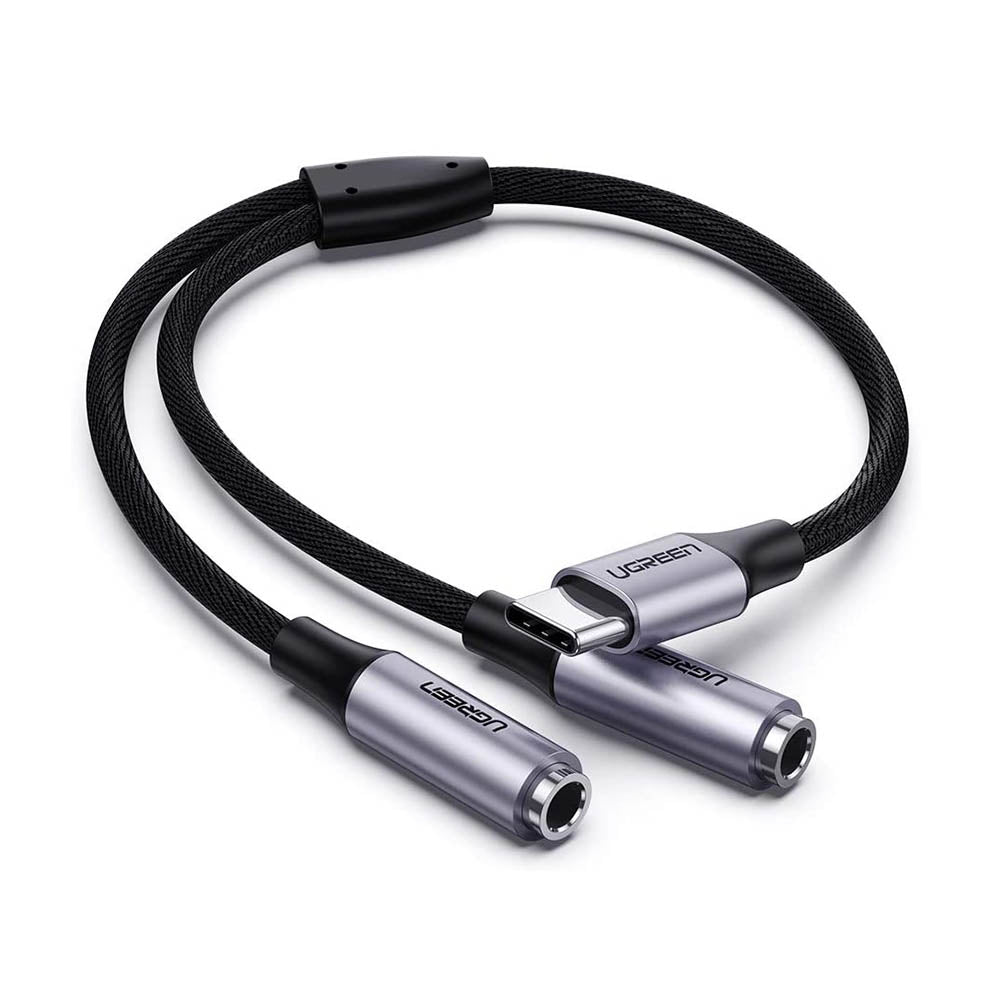 UGreen Type C Male to 3.5mm 2 Female Audio Cable 25cm - 30732 UGreen Type C Male to 3.5mm 2 Female Audio Cable 25cm - 30732